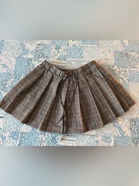 Socialite Pleated Mini Skirt with Drawstring